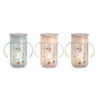 Se presentan tres vasos para beber con asas Suavinex Vaso Aprendizaje 360 Wonderland