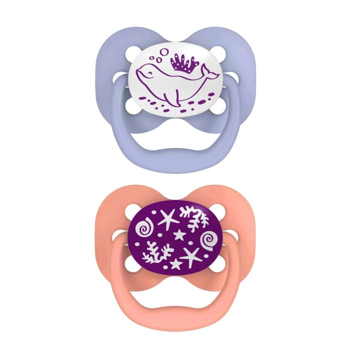 Advantage_Soother_Stage_1_Purple_Ocean_Glow-in-the-Dark_2-pack