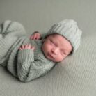 Micu Micu gorro de nudos color menta