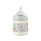 El biberón Suavinex 150 ml tetina anatómica T1 M cuenta con una tapa de color verde azulado, tetina de silicona y divertidos diseños como un zorro, árboles y hojas con el texto Un paseo por el parque. Descubre este encantador artículo en productos para bebés con entrega gratis en Mallorca.
