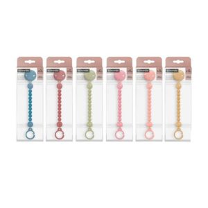 Broche de bolitas de silicona Suavinex Colour Essence en su caja