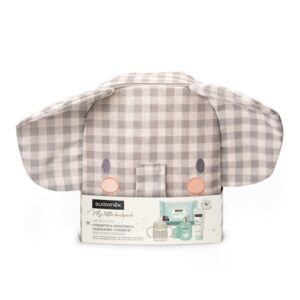 Mochila Guardería Elefante con Cosmética, Gris