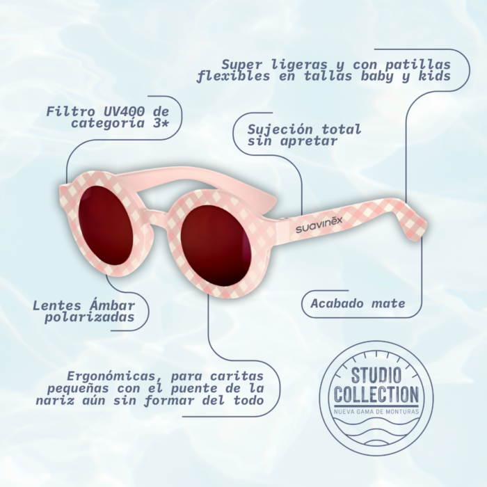 Gafas de sol bebé 24-36 meses Suavinex Studio Collection UV400 detalle