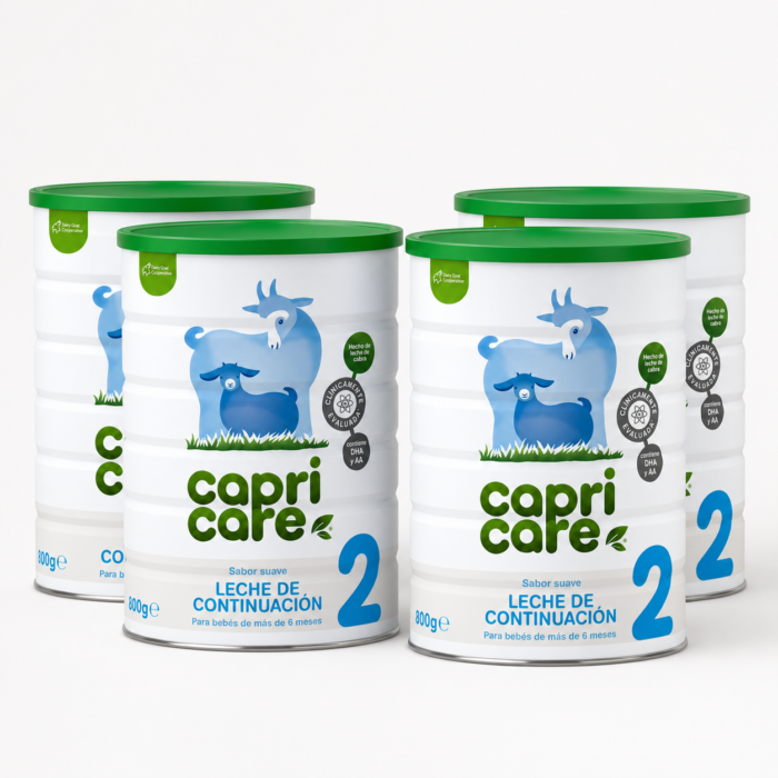 Pack Ahorro Máximo de 4 latas de Capricare 2 leche de continuación de cabra 800 g Pack Ahorro Máximo de 4 latas de Capricare 2 leche de continuación de cabra 800 g