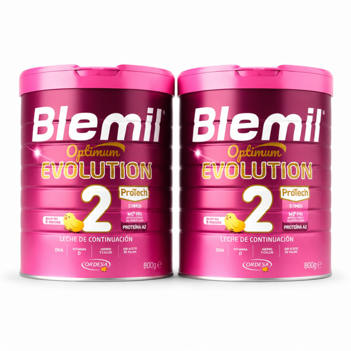 Pack de 2 latas de Blemil 2 Optimum Evolution leche de continuación 800 g Ordesa