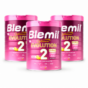 Pack de 3 latas de Blemil 2 Optimum Evolution leche de continuación 800 g Ordesa