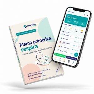 Mockup Guía junto al app bebe Guía junto al app bebe