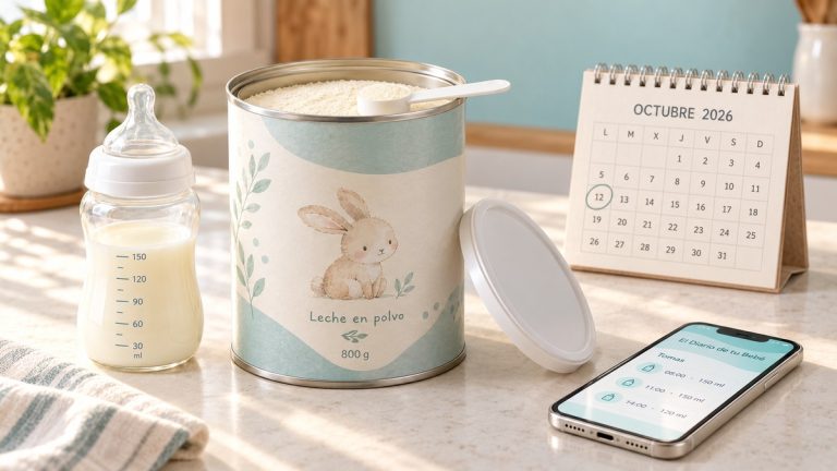 ¿Cuánto dura una lata de leche de fórmula? Días y biberones según la edad del bebé