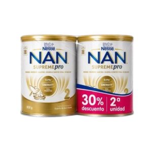 Pack NAN Supreme Pro 2 de 2 latas de 800 g con 30 % de descuento en la 2ª unidad