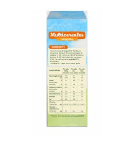Ingredientes y tabla nutricional de Almirón Multicereales Integrales