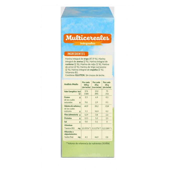 Almirón Multicereales Integrales ingredientes y tabla nutricional Ingredientes y tabla nutricional de Almirón Multicereales Integrales